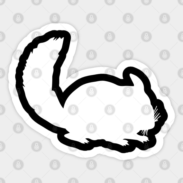 Chinchilla Silhouette Sticker by KC Happy Shop